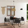 Image de vidaXL Ensemble à manger de jardin 5 pcs - Noir