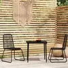Image de VidaXL Ensemble à manger jardin 3 pcs - Noir