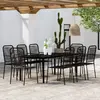 Image de Ensemble de jardin vidaXL 9 pcs - Noir