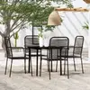 Image de vidaXL Ensemble à manger de jardin 5 pcs - Noir