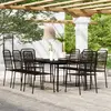 Image de vidaXL Ensemble de salle à manger de jardin 9 pcs noir