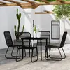 Image de vidaXL Ensemble à Manger Jardin - 5 Pièces Noir