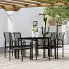 Image de vidaXL Ensemble à manger de jardin 7 pcs - Noir