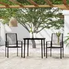 Image de vidaXL Ensemble à manger de jardin 3 pcs - Noir