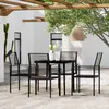 Image de vidaXL Ensemble à manger de jardin 5 pcs - Noir