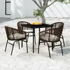 Image de vidaXL Ensemble à Manger Jardin 5 pcs - Marron