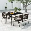 Image de vidaXL Ensemble de salle à manger de jardin 5 pcs - Marron