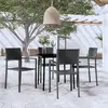 Image de vidaXL Ensemble à manger de jardin 5 pcs - Noir