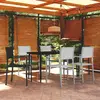 Image de VIDAXL Ensemble salle à manger de jardin 7 pcs - Noir et Blanc