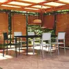 Image de Ensemble à manger jardin vidaXL - 7 pcs Noir/Blanc