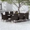 Image de vidaXL Ensemble à manger de jardin - Noir