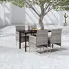 Image de vidaXL Ensemble à manger de jardin 5 pcs - Gris et Noir