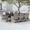 Image de vidaXL Ensemble à Manger Jardin - Gris/Noir