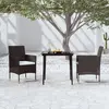 Image de vidaXL Ensemble à manger de jardin 3 pcs - Noir