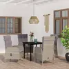 Image de vidaXL Ensemble à manger de jardin et coussins 5pcs Gris/Noir