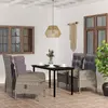 Image de vidaXL Ensemble à Manger Jardin 5 pcs Gris/Noir