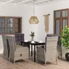 Image de Ensemble à manger vidaXL 7pcs - Gris et Noir