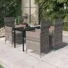 Image de vidaXL Ensemble salle à manger 5 pcs - Gris