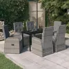Image de vidaXL Ensemble de salle à manger de jardin 7 pcs - Gris
