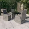 Image de vidaXL Ensemble à manger de jardin 5 pcs gris résine tressée