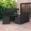 Image de vidaXL Ensemble Salle à Manger Jardin - Noir