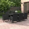 Image de vidaXL Table Salle à Manger Jardin - Noir