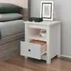 Image de vidaXL Table de Chevet - Blanc