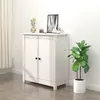 Image de vidaXL Buffet blanc pin massif