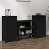 Image de vidaXL Buffets 2 pcs Noir