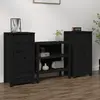 Image de VIDAXL Buffets 2 pcs - Noir 40 x 35 x 80 cm