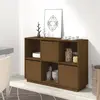 Image de VidaXL Buffet - Marron Miel 110,5x35x80 cm