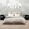 Image de vidaXL Tables de chevet 2 pcs - Noir
