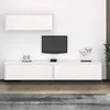 Image de vidaXL Ensemble TV 3 pcs Blanc/Pin Massif