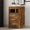 Image de vidaXL Armoire à tiroirs - Chêne fumé