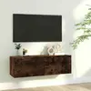 Image de vidaXL Armoire murale TV Chêne fumé