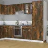 Image de vidaXL Armoire Vitrée Suspendue - Chêne Fumé