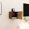 Image de vidaXL Meuble TV mural Chêne fumé 30.5x30x30 cm