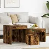 Image de vidaXL Tables gigognes Chêne fumé
