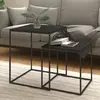Image de VidaXL Ensemble de table basse 2 pcs noir bois et métal