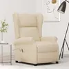 Image de VidaXL Fauteuil inclinable électrique crème tissu