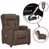 Image de vidaXL Fauteuil électrique - Taupe tissu