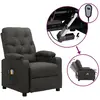 Image de vidaXL Fauteuil électrique - Gris foncé