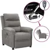 Image de vidaXL Fauteuil inclinable électrique Gris clair Tissu