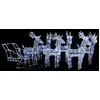 Image de vidaXL Decor Noël Rennes et traîneau LED