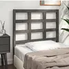 Image de vidaXL Tête de lit - Bois massif de pin Gris