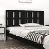 Image de vidaXL Tête de lit Bois massif de pin Noir - 155,5x100 cm