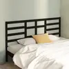 Image de vidaXL Tête de lit - Bois massif de pin 206 cm - Noir
