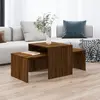 Image de vidaXL Ensemble table basse Chêne marron 100x48x40cm Bois d'ingénierie
