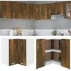 Image de VidaXL Armoire d'Angle Suspendue Chêne Fumé