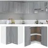 Image de vidaXL Armoire d'angle suspendue Sonoma gris